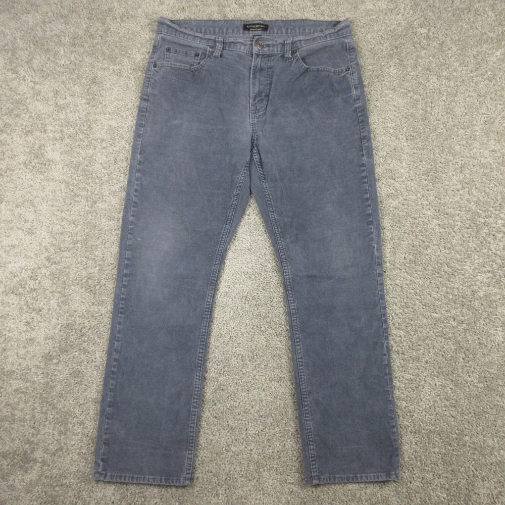 Banana Republic Pants Mens 33x30 Blue Gray Vintage Straight Faded Corduroy